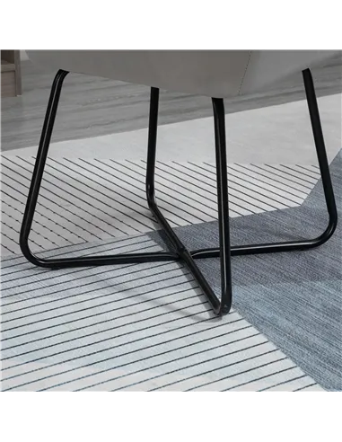 HOMCOM Modern Velvet-Feel Fabric Upholstered Armchair, Grey 839-P027