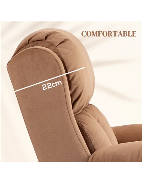 HOMCOM Power Lift Riser and Recliner Chair with Vibration Massage, Heat, Brown 713-167V70BN