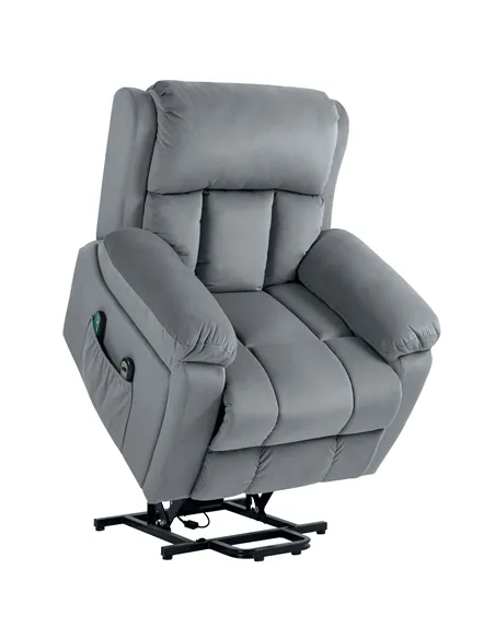 HOMCOM Eight Massage Point Electric Reclining Lift Chair, with Remote - Grey