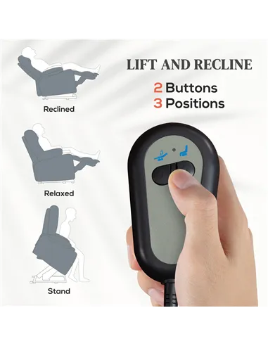 HOMCOM Power Lift Riser and Recliner Chair with Vibration Massage, Heat, Grey 713-167V70GY