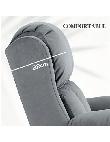 HOMCOM Power Lift Riser and Recliner Chair with Vibration Massage, Heat, Grey 713-167V70GY