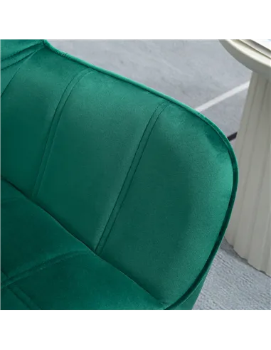 HOMCOM Set of 2 Armchair Accent Chair, Vanity Chair, Green 833-P061