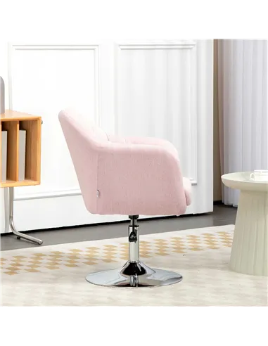 HOMCOM Arm Chairs, Accent Chair, Contemporary Vanity Armchair Pink 833-757V71PK