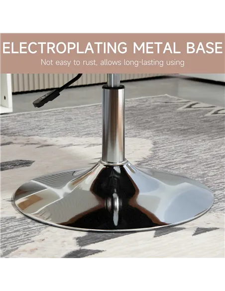 HOMCOM Swivel Accent Chair for Living Room Contemporary Vanity Armchair, Brown 833-757V73BN