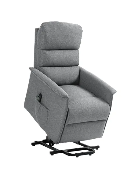 HOMCOM Electric Riser Recline Armchair, with Footrest - Grey