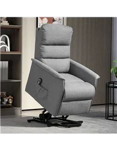 HOMCOM Electric Riser Recline Armchair, with Footrest - Grey 2