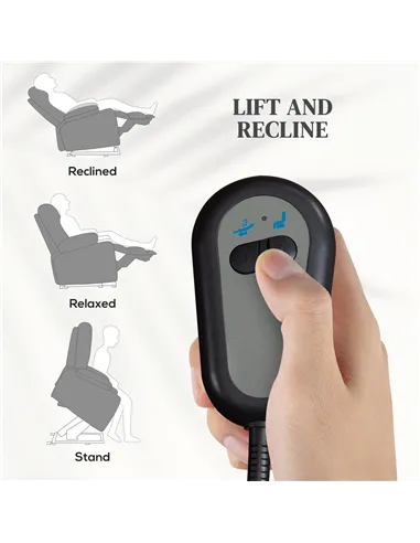 HOMCOM Electric Power Lift Recliner Chair with Spring Pack Seat, Grey 713-042V70GY