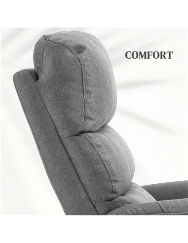 HOMCOM Electric Power Lift Recliner Chair with Spring Pack Seat, Grey 713-042V70GY