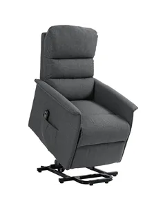 HOMCOM Electric Riser Recline Armchair, with Footrest - Dark Grey