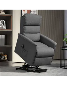 HOMCOM Electric Riser Recline Armchair, with Footrest - Dark Grey 2