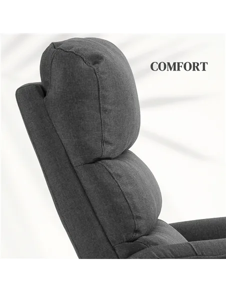 HOMCOM Electric Power Lift Recliner Chair with Spring Pack Seat, Dark Grey 713-042V70CG