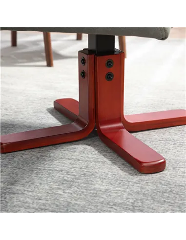 HOMCOM Faux Microfibre Leather Manual Recliner and Footstool Set - Grey 83B-034V70GY