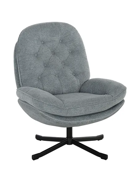 HOMCOM Relaxed Swivel Armchair - Grey
