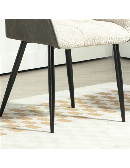 HOMCOM Accent Chair with Foot Pads, Upholstered Armchair, Cream White 83B-046V70CW