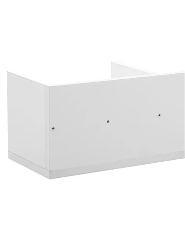 HOMCOM Wall Mount 84 CD / 56 DVD/Blu-ray/ Media Storage Rack 4 Cubes Wooden Shelf Organizer Unit Bookcase Display (White)