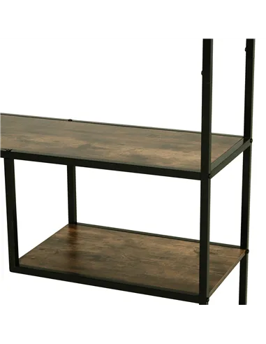 HOMCOM 6 Tier Bookcase, Industrial Tall Shelf Unit with Steel Frame for Home Office, Study, Living Room, Hallway, 82 x 33.5 x 17