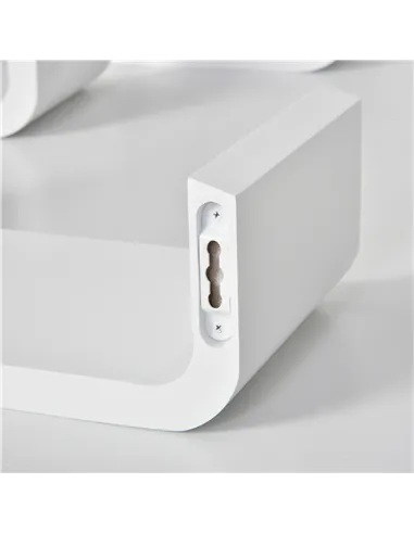 HOMCOM Floating Shelves, Set of 3 Wall Shelf, Shelves for Wall Invisible Mounting, Bedroom Living Room, White