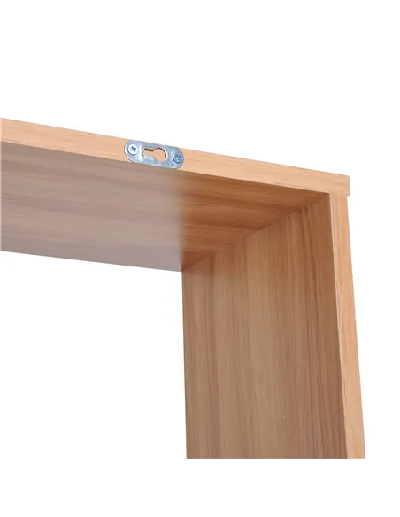 HOMCOM Bookcase, 6 Tier Shelf S Shaped Bookshelf, Storage Unit, Display Shelf for Living Room, Bedroom, Home Office, Plant, Mapl