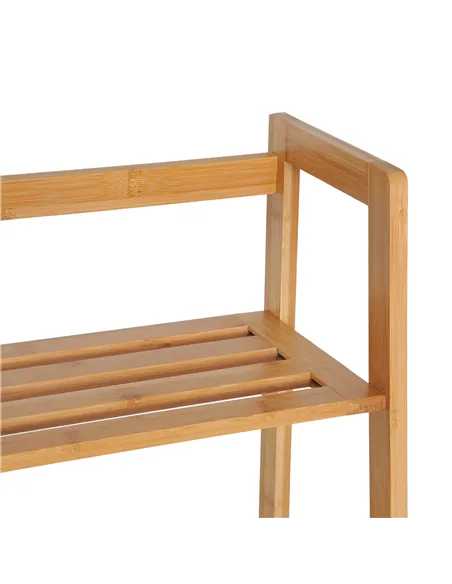 HOMCOM Bamboo Ladder Shelf, 4-Tier Bookshelf, Freestanding Bookcase for Living Room, Study, Bedroom, Home Office, 48 x 31.5 x 12