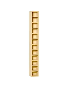HOMCOM 204 CD Tall Narrow Media Storage Tower - Oak Tone