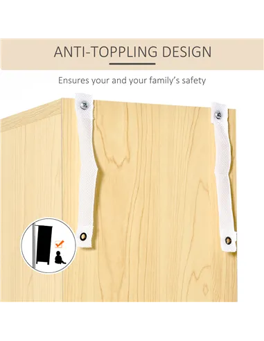 HOMCOM 204 CD Tall Narrow Media Storage Tower - Oak Tone