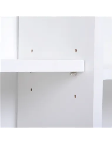 HOMCOM Sideboard Bookshelf Free Standing Bookcase Shelves Unit Display Storage Cabinet w/ Adjustable Shelves, Wooden Leg, Two Do