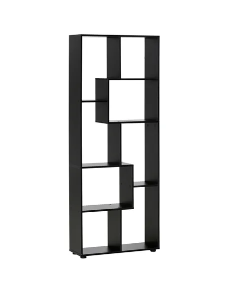 HOMCOM 8-Tier Freestanding Bookcase w/ Melamine Surface Anti-Tipping Foot Pads Home Display Storage Grid Stand Bedroom Living Ro