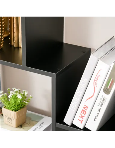 HOMCOM 8-Tier Freestanding Bookcase w/ Melamine Surface Anti-Tipping Foot Pads Home Display Storage Grid Stand Bedroom Living Ro