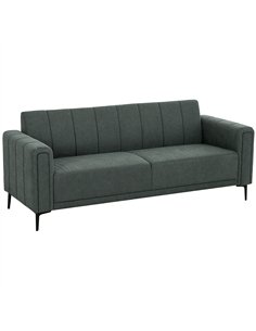 HOMCOM Three-Seater Relaxed Modern Sofa - Grey