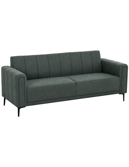 HOMCOM Three-Seater Relaxed Modern Sofa - Grey