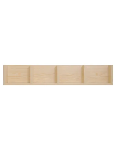 HOMCOM Wall Mount 84 CD / 56 DVD/Blu-ray/ Media Storage Rack 4 Cubes Wooden Shelf Organizer Unit Bookcase Display (Natural Wood 