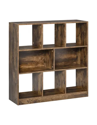 HOMCOM 3-Tier Bookcase, Storage Shelf Unit with Open Compartments, for Living Room, Bedroom, Office, Divider, 97.5 x 30 x 100 cm