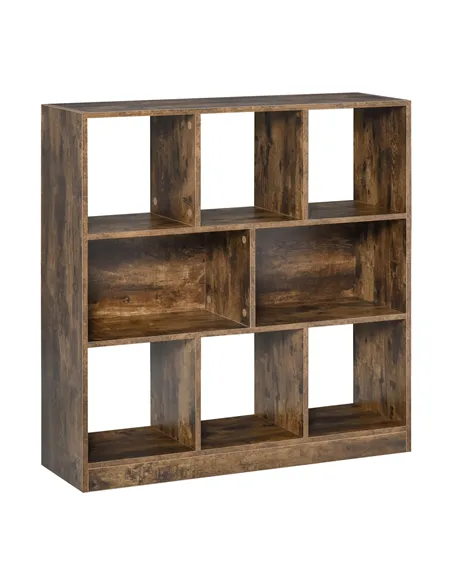 HOMCOM 3-Tier Bookcase, Storage Shelf Unit with Open Compartments, for Living Room, Bedroom, Office, Divider, 97.5 x 30 x 100 cm