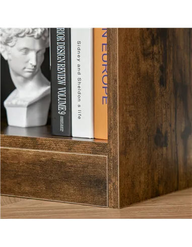 HOMCOM 3-Tier Bookcase, Storage Shelf Unit with Open Compartments, for Living Room, Bedroom, Office, Divider, 97.5 x 30 x 100 cm