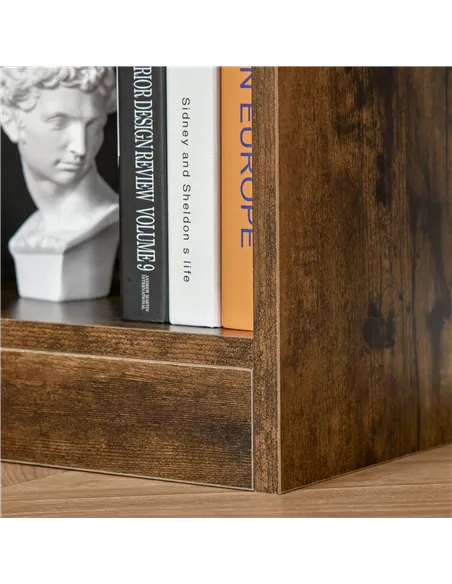 HOMCOM 3-Tier Bookcase, Storage Shelf Unit with Open Compartments, for Living Room, Bedroom, Office, Divider, 97.5 x 30 x 100 cm