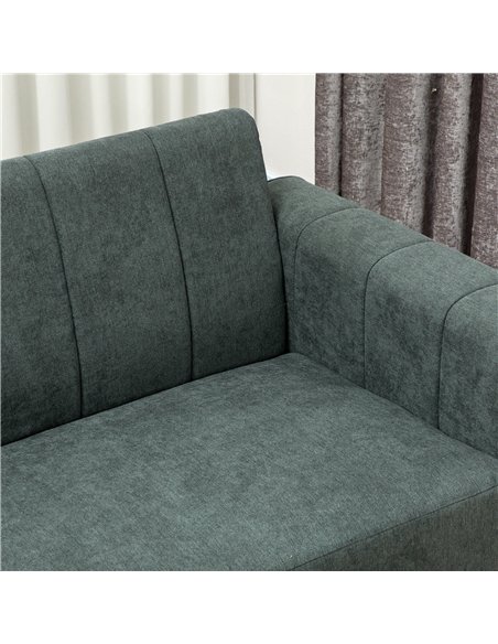 HOMCOM Three-Seater Relaxed Modern Sofa - Grey