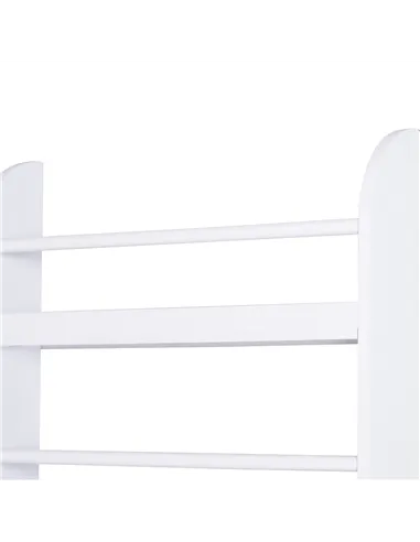 HOMCOM Bookcase, 4 Tier Wall Mounted Bookshelf, 15cm Depth Storage Shelving Rack for Bedroom Nursery Office Home, Accessories Su