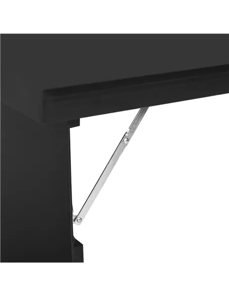 HOMCOM Folding Wall-Mounted Drop-Leaf Table, Convertible Wall Table With Chalkboard and Storage Shelf, Multifunctional Floating 