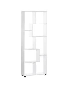 HOMCOM 8-Cube Bookcase, Tall Display Shelf, Standing Storage Rack for Study Room, Living Room, 70 x 24 x 178cm, White
