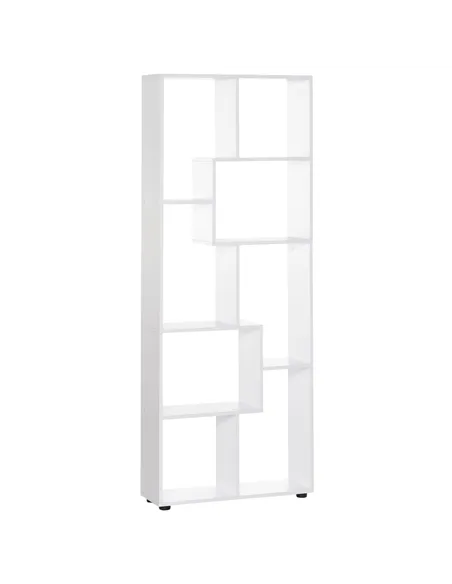 HOMCOM 8-Cube Bookcase, Tall Display Shelf, Standing Storage Rack for Study Room, Living Room, 70 x 24 x 178cm, White