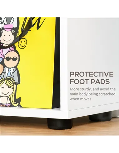 HOMCOM 8-Cube Bookcase, Tall Display Shelf, Standing Storage Rack for Study Room, Living Room, 70 x 24 x 178cm, White