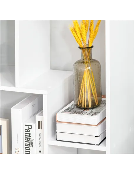 HOMCOM 8-Cube Bookcase, Tall Display Shelf, Standing Storage Rack for Study Room, Living Room, 70 x 24 x 178cm, White