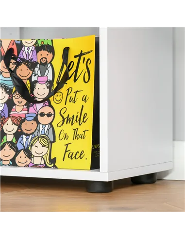 HOMCOM 8-Cube Bookcase, Tall Display Shelf, Standing Storage Rack for Study Room, Living Room, 70 x 24 x 178cm, White