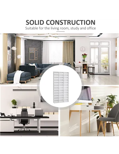 HOMCOM 33 Adjustable Compartment Storage Unit - White