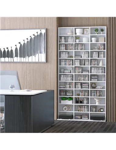 HOMCOM 33 Adjustable Compartment Storage Unit - White