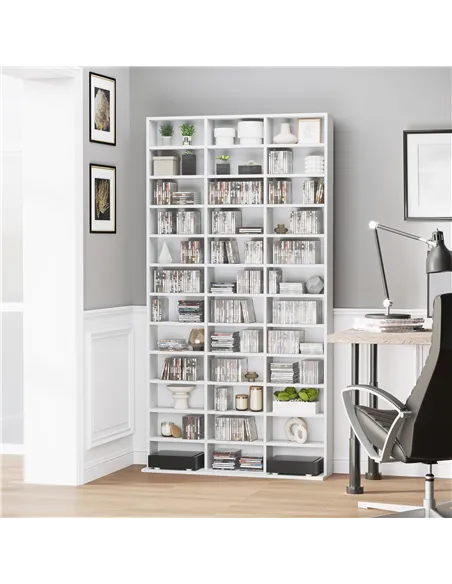 HOMCOM 33 Adjustable Compartment Storage Unit - White