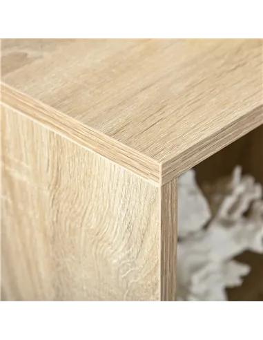 HOMCOM Six-Cube Bookcase - Oak Wood Effect