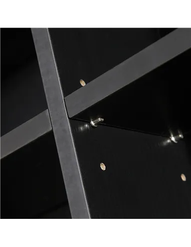 HOMCOM 1116 CD/ 528 DVD Storage Unit, Media Storage Shelf, Wooden Display Unit with Adjustable Shelves, 102 x 195 cm, Black