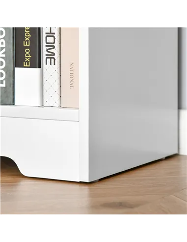 HOMCOM Wooden Cube Bookcase, 2 Tier Open Storage Shelving Unit with 4 Compartments, Freestanding Display Bookshelf for Home Offi