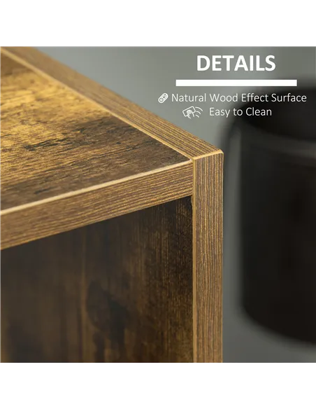 HOMCOM Industrial Style Storage Shelf, Bookcase, Bookshelf with 6 Compartments, Freestanding Shelving Unit for Living Room, Home